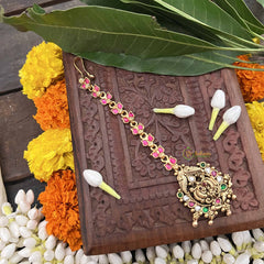 Vriksham Fusion Style Peacock Design Style 1 Gram Gold Maang Tikka-G20347