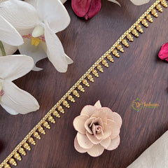 Vriksham Gold Look Alike Round Floral Thin Hip Chain-G17951