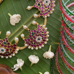 Vriksham Traditional Kemp Stone Half Moon Style Choker-G17545