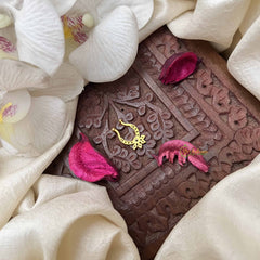 Vriksham Classic Floral Septum Ring-White-G21132