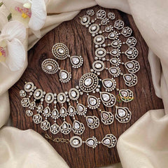 Vriksham Premium White Tear Drop With AD Stone Statement Choker Neckpiece-G21667