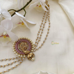 Premium Peacock Jada Billai with Pearl Maatil-G14810