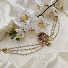 Premium Peacock Jada Billai with Pearl Maatil-G14810