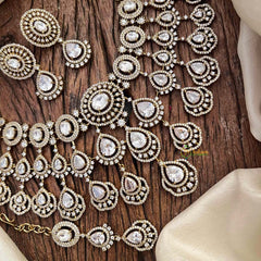 Vriksham Premium White Tear Drop With AD Stone Statement Choker Neckpiece-G21667