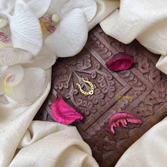 Vriksham Elegant Half Circlr Septum Ring-Red Green White-G21138