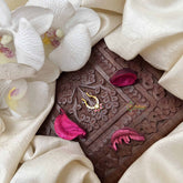 Vriksham Classic Floral Septum Ring-White Red-G21133