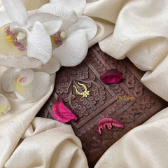 Vriksham Classic Floral Septum Ring-White Green-G21134