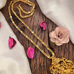 Vriksham Premium Peacock & Ganesh Ji Pendant Rope Chain Set Long Neckpiece-G21671