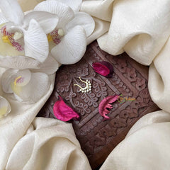 Vriksham Double Stone Tree Style Septum Ring-White-G21142