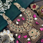 Vriksham South indian Lakshmi Temple Necklace 1 gm Gold-Gold Bead-G18754