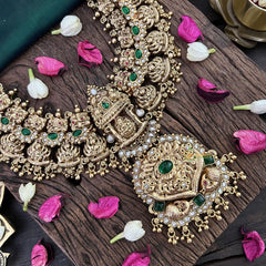 Vriksham South indian Lakshmi Temple Necklace 1 gm Gold-Gold Bead-G18754