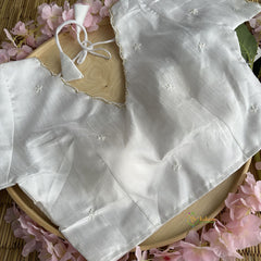 Burgundy Organza Saree with Golden Embroidery - VS3716