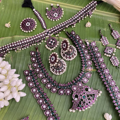 Vriksham Traditional Black Polish Kemp Bridal Set-G17580