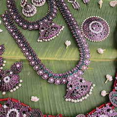 Vriksham Traditional Black Polish Kemp Bridal Set-G17580