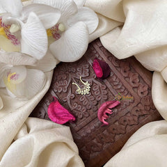 Vriksham Double Stone Tree Style Septum Ring-Red-G21140