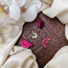 Vriksham Double Stone Tree Style Septum Ring-Red Green White-G21139