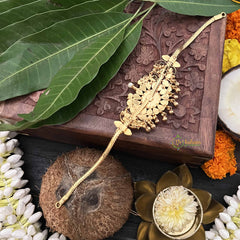 Vriksham Stylish Floral Design 1 gm Gold Choker-Red White-G20354