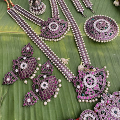 Vriksham Traditional Black Polish Kemp Bridal Set-G17581