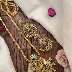 Vriksham Lord Narasimha Pendant Rope Chain Set Long Neckpiece-G21668