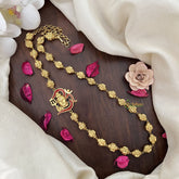 Vriksham Traditional Gold Polish Om with Shiva Face Mogappu Chain-G17880