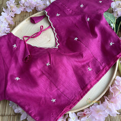 Light Pink Organza Saree with Golden Embroidery - VS3717