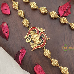 Vriksham Traditional Gold Polish Om with Shiva Face Mogappu Chain-G17880