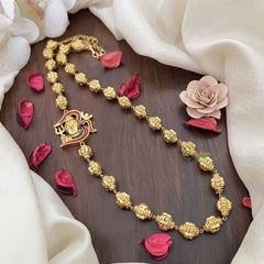 Vriksham Traditional Gold Polish Om with Shiva Face Mogappu Chain-G17880