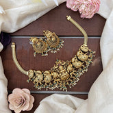 Antique Mayil Lakshmi Addigai-Green Bead-Pearl-G14167