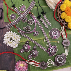 Vriksham Traditional Black Polish Kemp Bridal Set-G17582