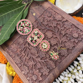 Vriksham Classic Round With Square Floral Style 1 Gram Gold Jada Billai-G20349