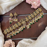 Premium Lakshmi Choker-Green Bead-Pearl-G14168