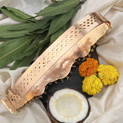 Vriksham Designer Lakshmi Ganpati & Sarasvati Style 1 gm Gold Hipbelt-Red Green-G20355