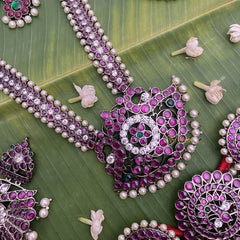 Vriksham Traditional Black Polish Kemp Bridal Set-G17584