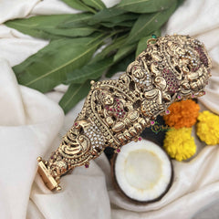 Vriksham Traditional  Oddiyanam With Peacock and Ruby Stone Work 1 Gram Gold Hipbelt-G20357