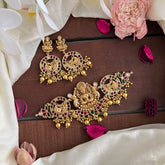 Gold Look Alike Lakshmi High Neck Choker-Gold Bead-G14173