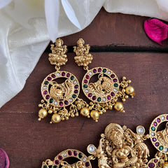 Gold Look Alike Lakshmi High Neck Choker-Gold Bead-G14173