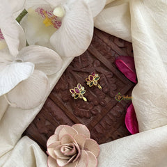 Vriksham Designer Lotus Floral With Leaf Style Bugadi-G19518