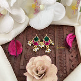 Vriksham Unique Maharashtrian Style Press Bugadi-Red Green-Pearls-J3088