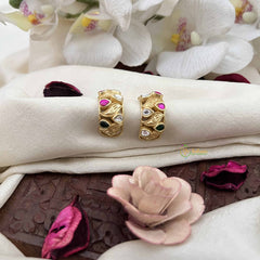 Vriksham Gold-Plated With Red &Green White Stone Bugadi-G21118