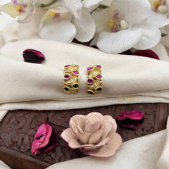 Vriksham Gold-Plated With Red &Green Stone Bugadi-G21117