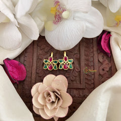 Vriksham Lotus Maharashtrian Style Press Bugadi-Red Green-J3068