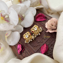 Vriksham Luxe Traditional Bugadi with Pearl Cluster Bugadi-Mismatch-Red Green & White-G21126