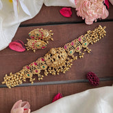 Golden Pearl Lakshmi High Neck Choker-G14180