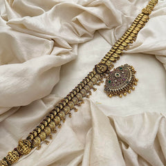 Gold Alike Lakshmi Coin With Pendant Bridal Hip Chain-G13350