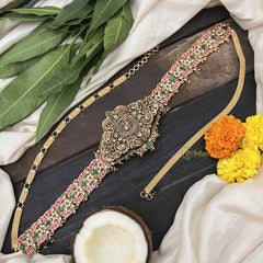 Vriksham Antique Floral Temple Style Design 1 Gram Gold Hipchain-G20361