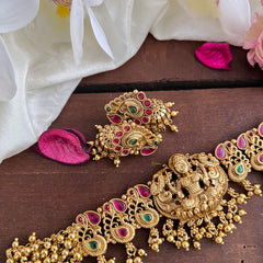 Golden Pearl Lakshmi High Neck Choker-G14180