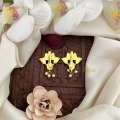 Vriksham Lotus Maharashtrian Style Press Bugadi-Red Green-Pearls-J3110