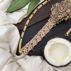 Vriksham Antique Floral Temple Style Design 1 Gram Gold Hipchain-G20361