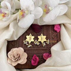 Vriksham Floral Maharashtrian Style Press Bugadi-Red Green & White-Pearls-J3090