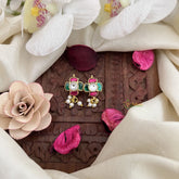 Vriksham Unique Floral Maharashtrian Style Press Bugadi-Pearl-Red-J3104